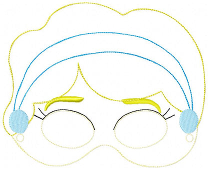 Fairy Tale Mask – Cinderella Edition ✨ – ITH Project – Machine Embroidery Design