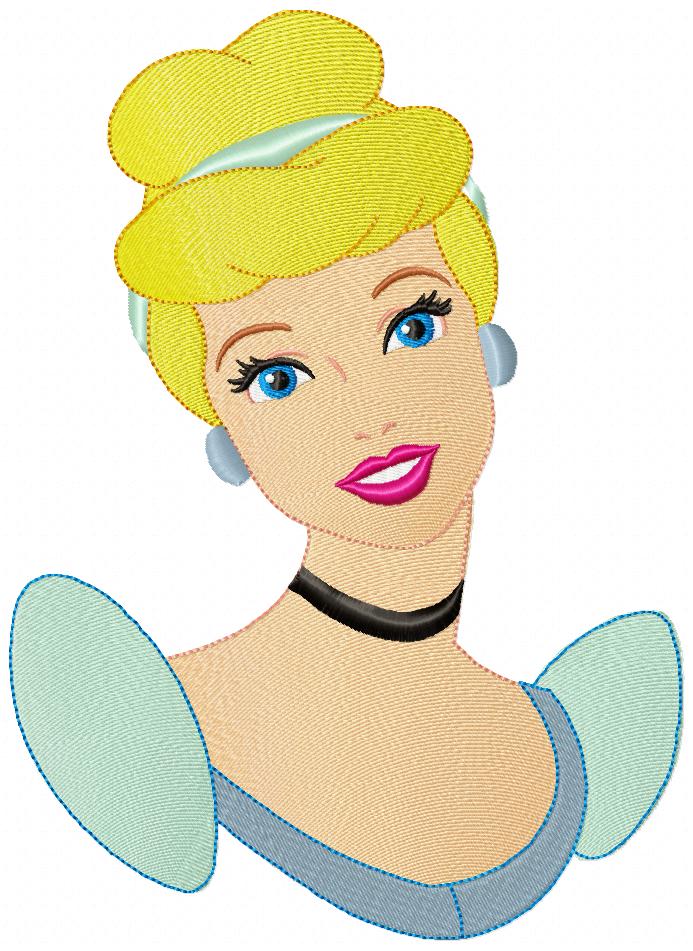 Princess Cinderella - Fill Stitch - Machine Embroidery Design