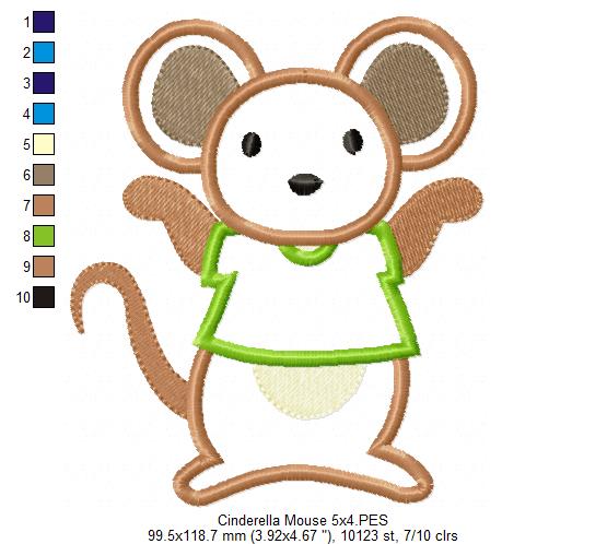 Princess Cinderella Mouse - Applique