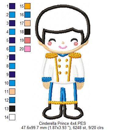 Cinderella Prince Cute - Applique