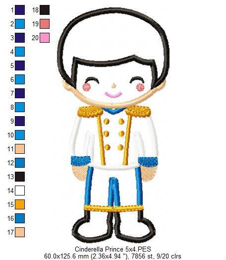 Cinderella Prince Cute - Applique