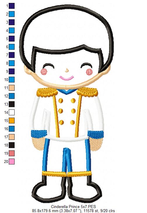 Cinderella Prince Cute - Applique