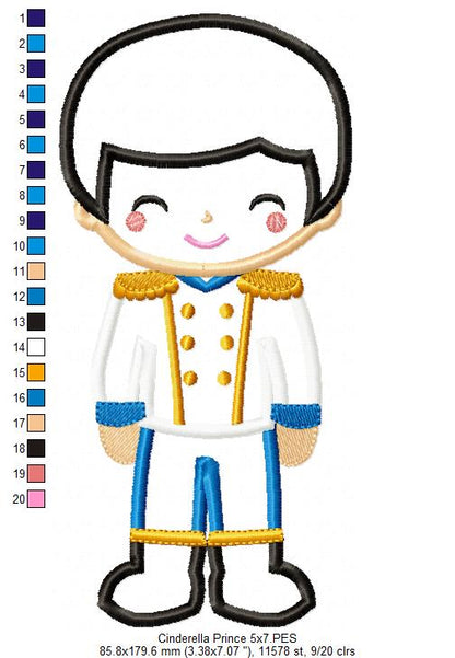 Cinderella Prince Cute - Applique