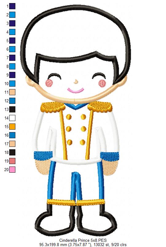 Cinderella Prince Cute - Applique