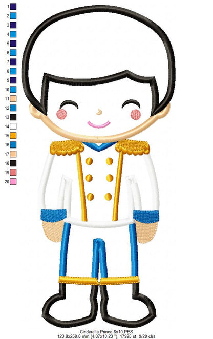 Cinderella Prince Cute - Applique