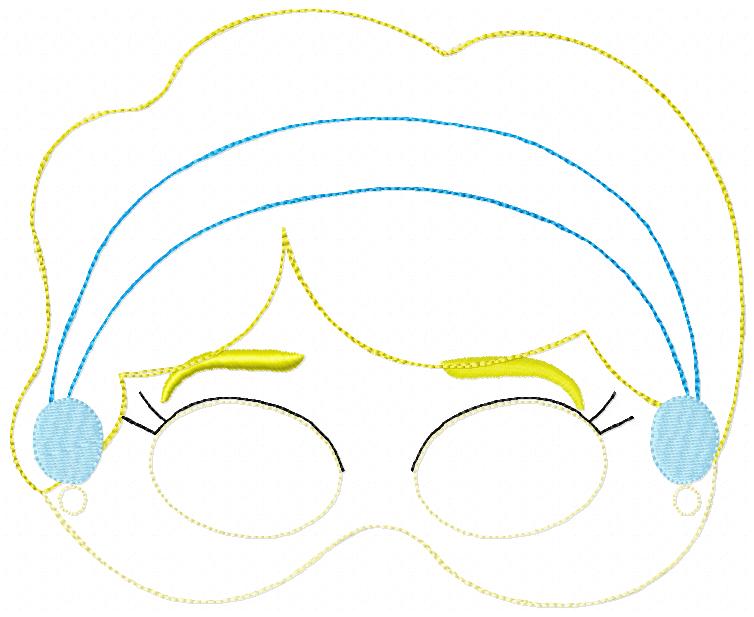 Princess Cinderella and Prince Mask - Set of 2 Designs - ITH Project - Machine Embroidery Design