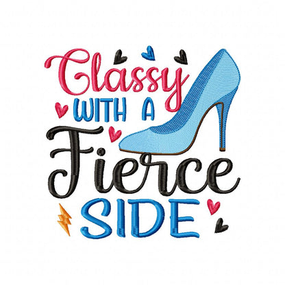 Classy With a Fierce Side - Fill Stitch - Machine Embroidery Design