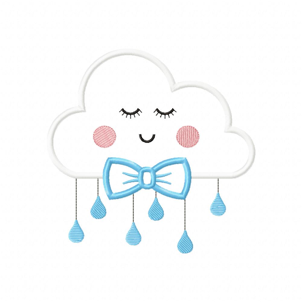 Cloud Boy - Applique - Machine Embroidery Design
