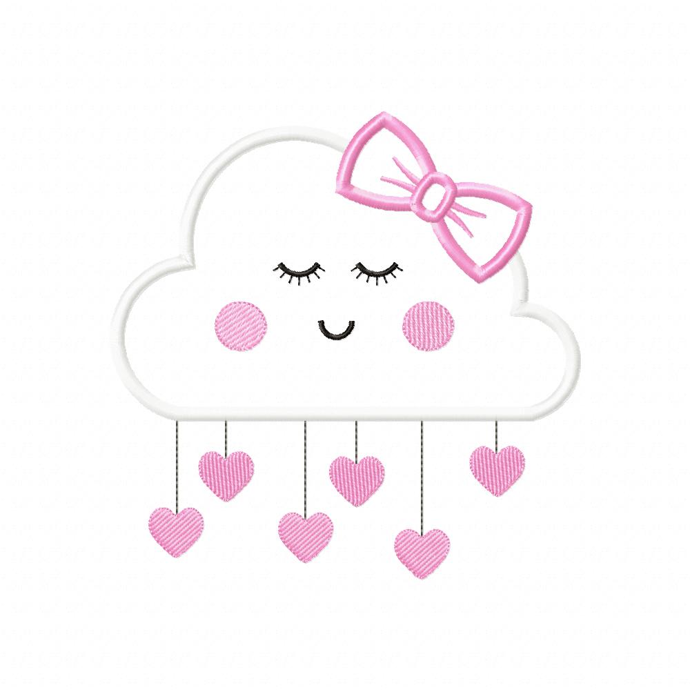 Cloud Girl - Applique - Machine Embroidery Design