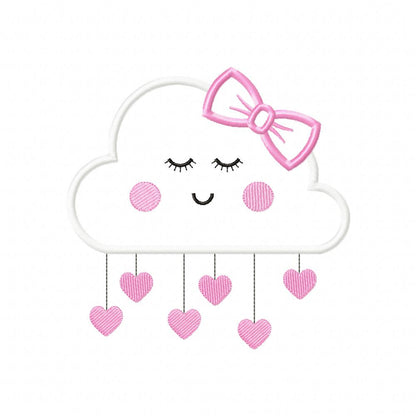 Cloud Girl - Applique - Machine Embroidery Design
