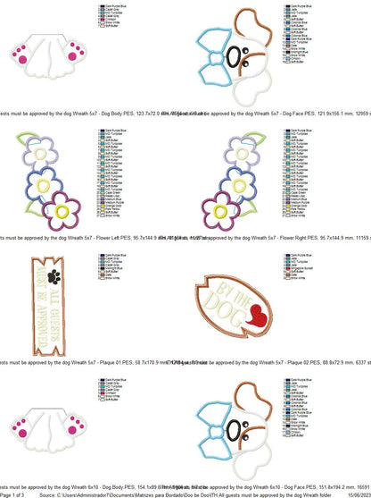 All Guests Must be Approved by the Dog Wreath - ITH Project - Machine Embroidery Design