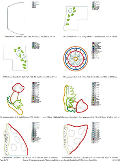 Gnomes Clocks Set of 2 Designs - ITH Project - Machine Embroidery Design