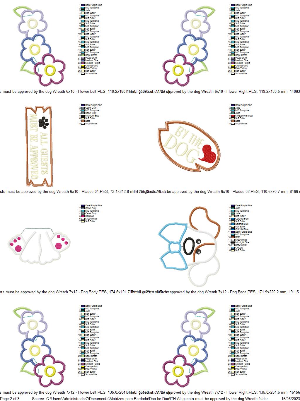 All Guests Must be Approved by the Dog Wreath - ITH Project - Machine Embroidery Design