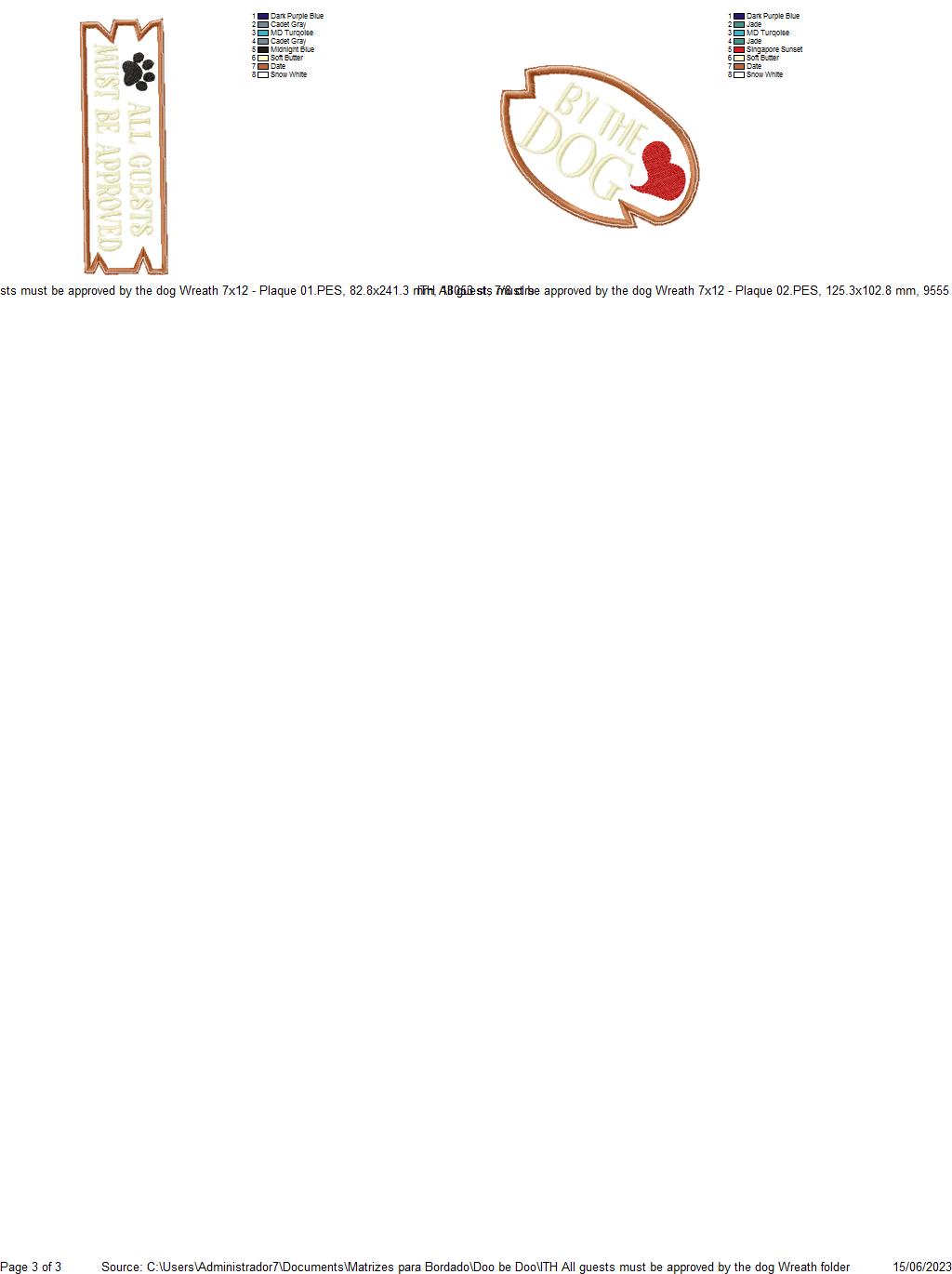 All Guests Must be Approved by the Dog Wreath - ITH Project - Machine Embroidery Design