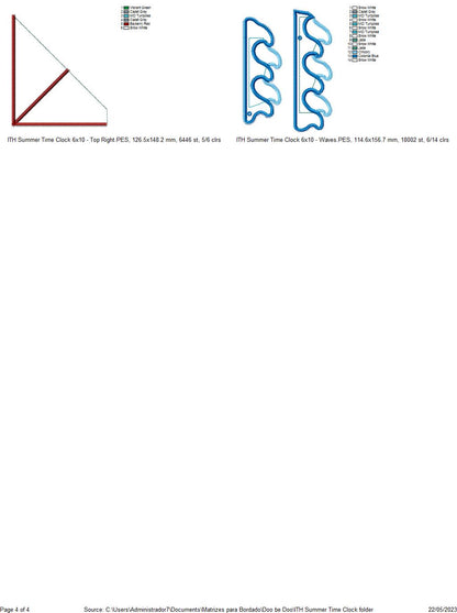 Summer Cuckoo Clock - ITH Project - Machine Embroidery Design