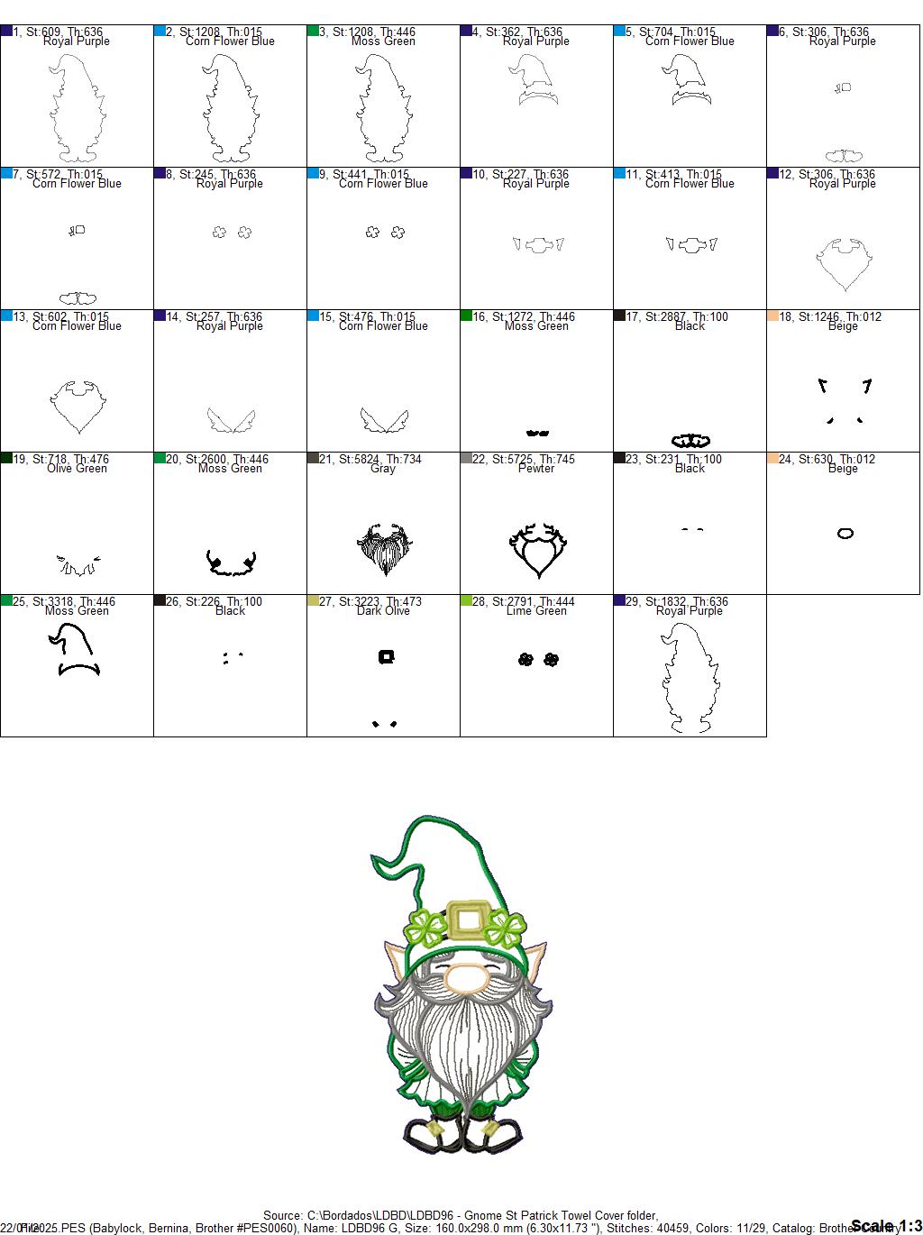 Gnome Leprechaun Paper Towel Holder Cover - ITH Project - Machine Embroidery Design