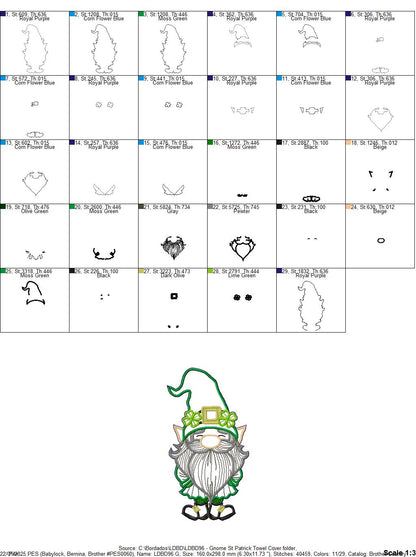 Gnome Leprechaun Paper Towel Holder Cover - ITH Project - Machine Embroidery Design