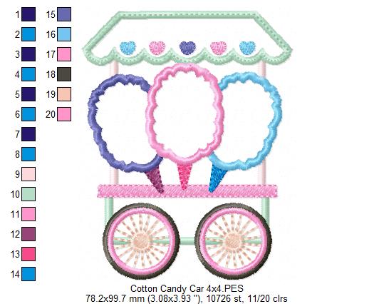 Cotton Candies Car - Applique