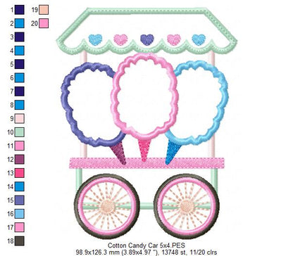 Cotton Candies Car - Applique