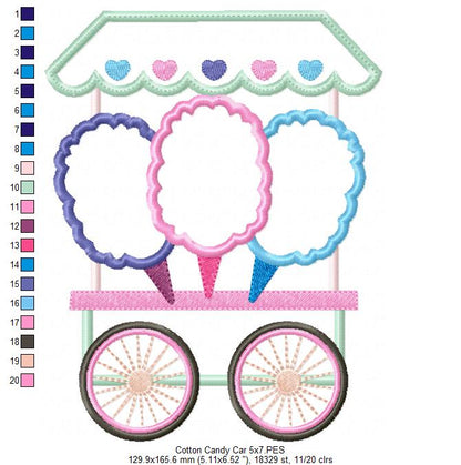 Cotton Candies Car - Applique