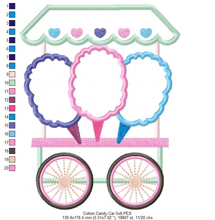Cotton Candies Car - Applique