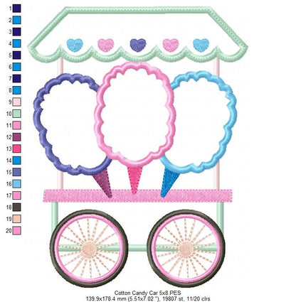 Cotton Candies Car - Applique