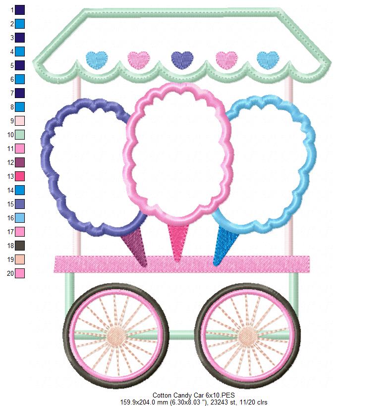 Cotton Candies Car - Applique
