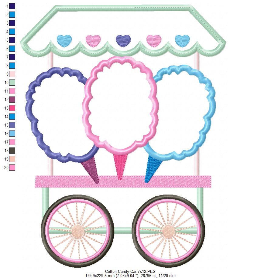 Cotton Candies Car - Applique