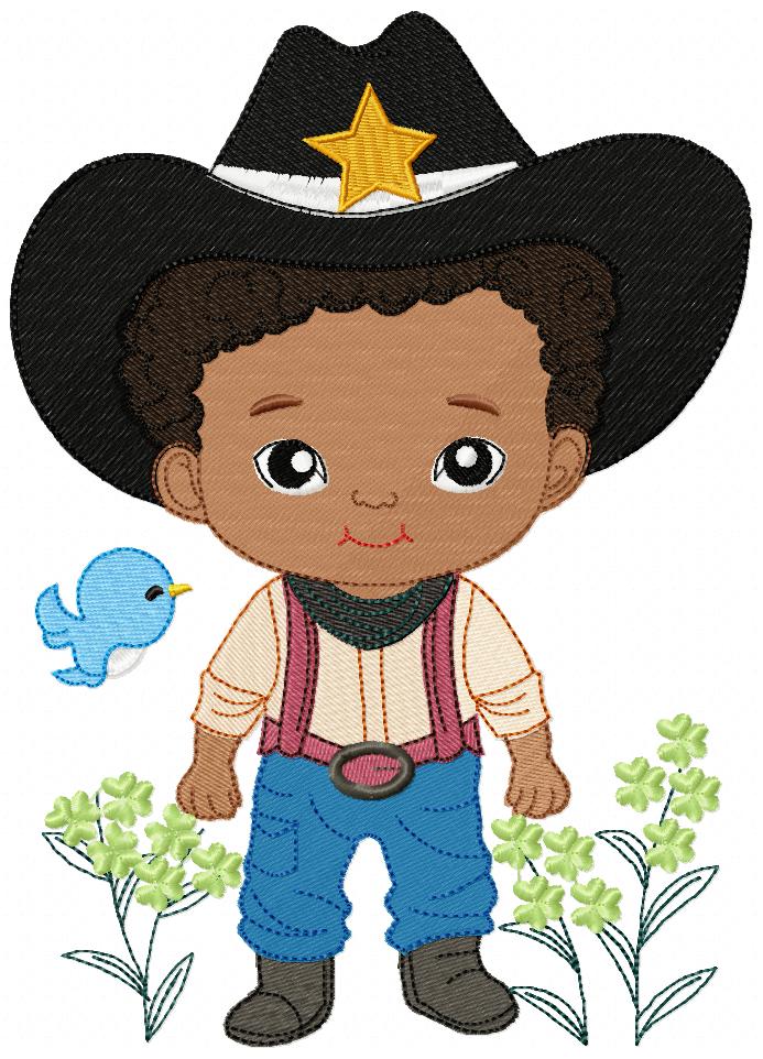🌵 Western Kids Collection – Fill Stitch – Machine Embroidery Design