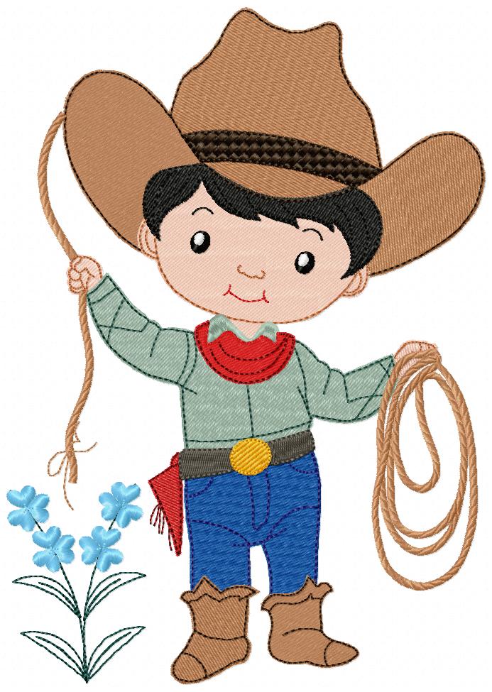🌵 Western Kids Collection – Fill Stitch – Machine Embroidery Design