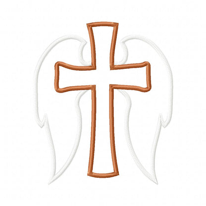 Cross and Wings - Applique Embroidery