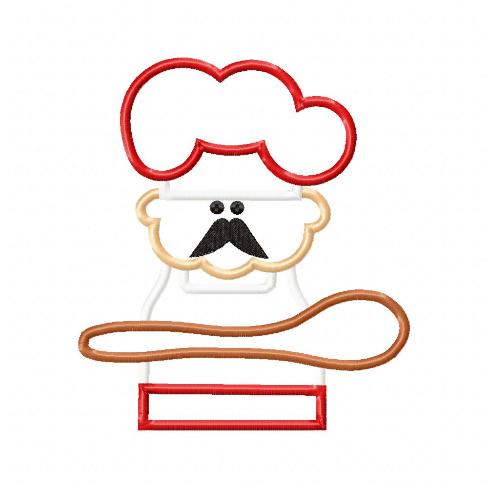 Cuisine Chef with Wood Spoon - Applique
