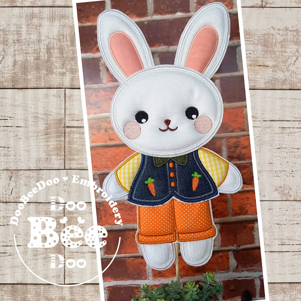 Cute Boy Rabbit - ITH Project - Machine Embroidery Design