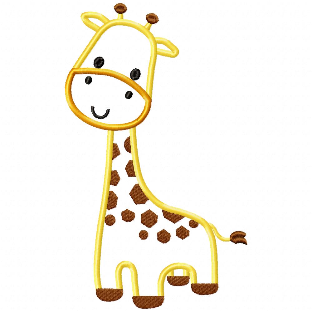 Safari Giraffe Boy - Applique - Machine Embroidery Design