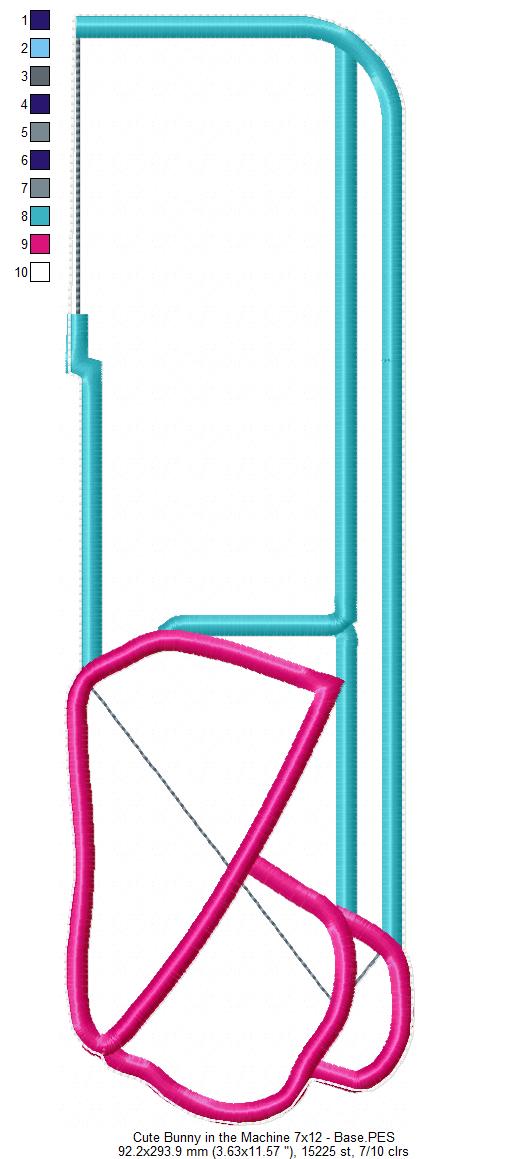 Bunny in the Machine Door Ornament - ITH Project - Machine Embroidery Design