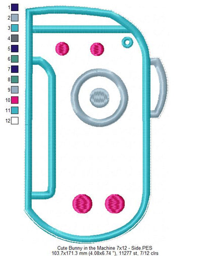 Bunny in the Machine Door Ornament - ITH Project - Machine Embroidery Design