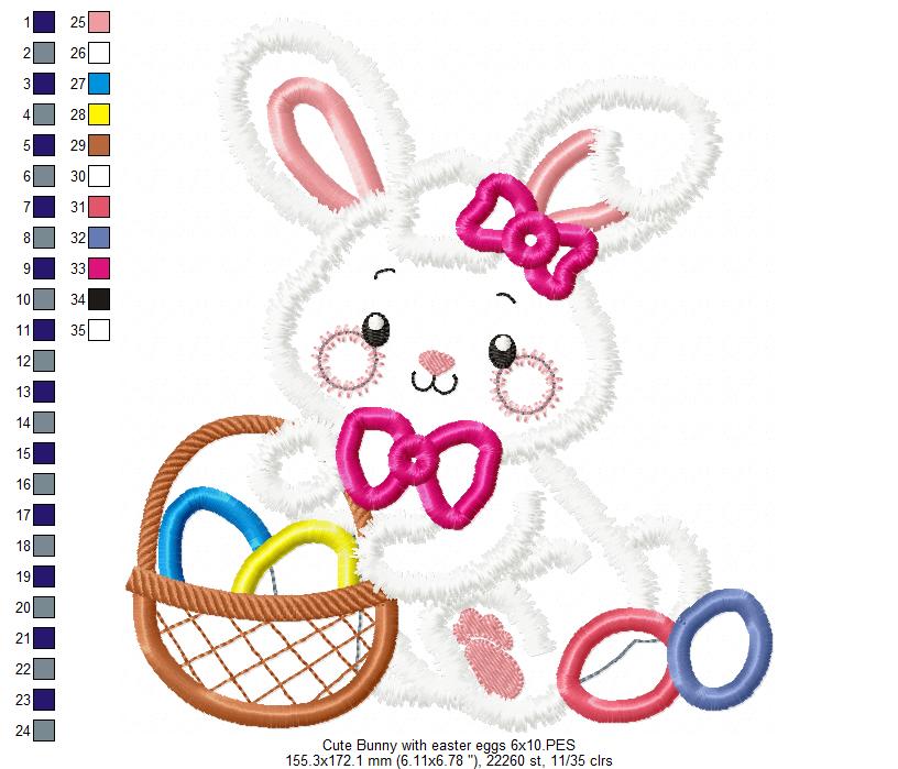 Cute Bunny - Applique