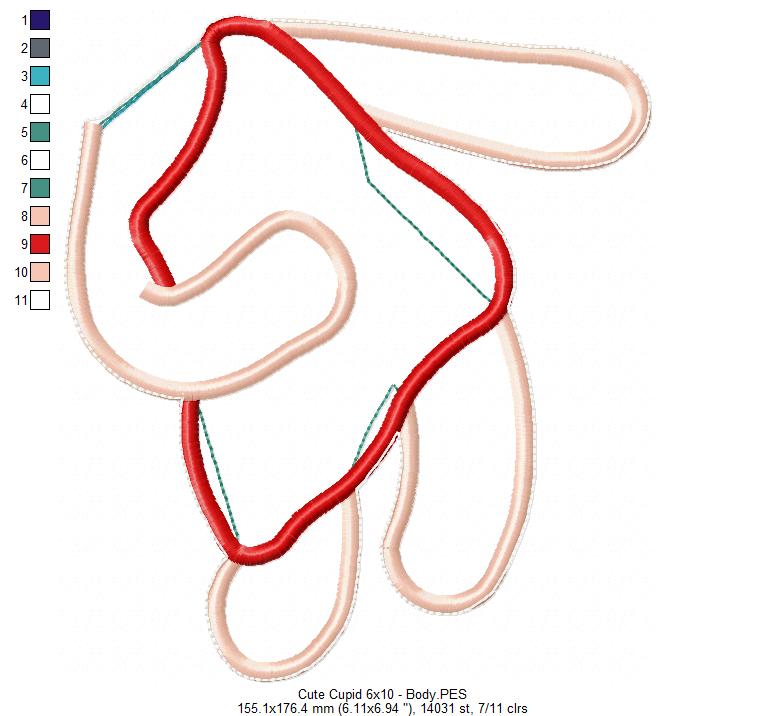 Cute Cupid - ITH Project - Machine Embroidery Design