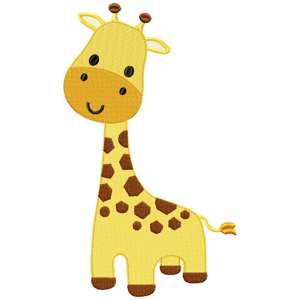 Safari Giraffe Boy - Fill Stitch - Machine Embroidery Design