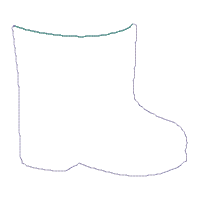Cute Guinea Pig inside the boot Ornament - ITH Project - Machine Embroidery Design