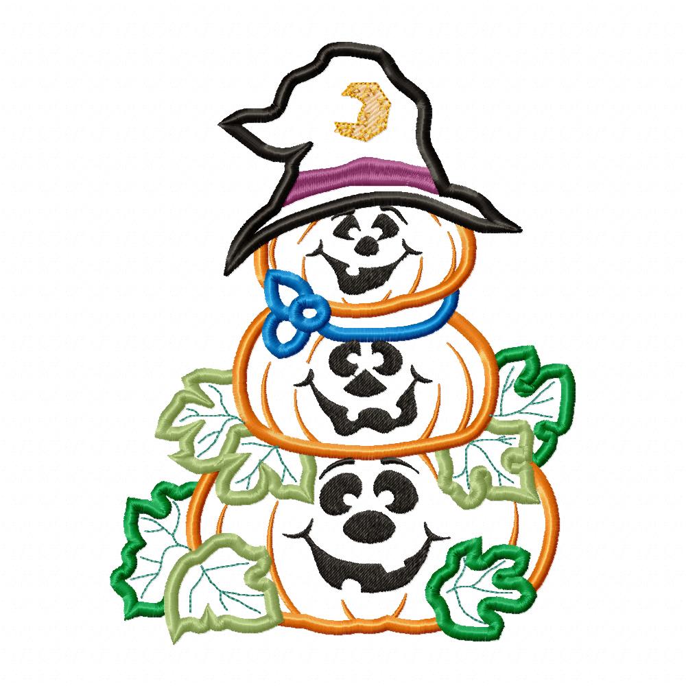 Halloween Pumpkins - Applique - Machine Embroidery Design