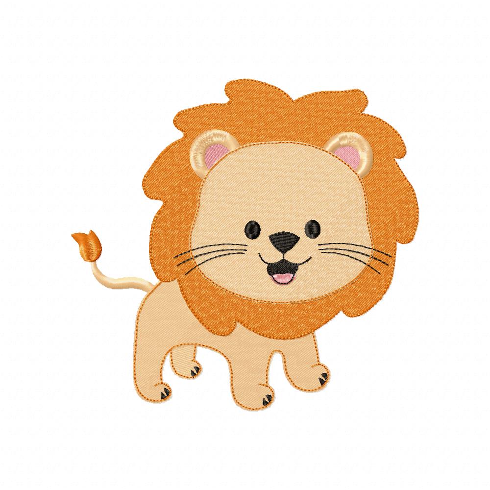 Safari Lion Boy - Fill Stitch - Machine Embroidery Design