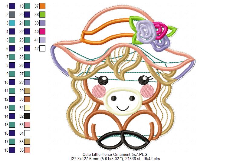 Little Horse Apply for Spoon - ITH Project - Machine Embroidery Design