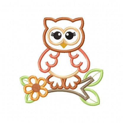 Cute Owl - Appliqué – Machine Embroidery Design