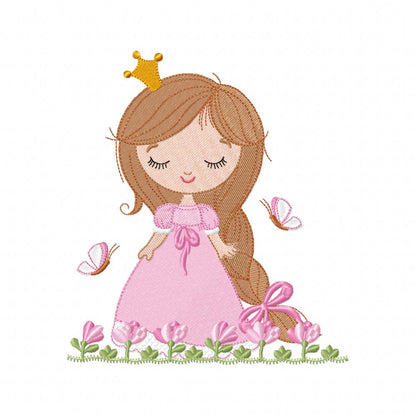 Little Princess - Fill Stitch - Machine Embroidery Design