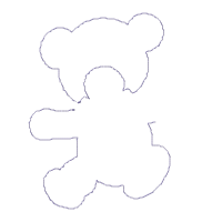 Cute Teddy Bear Boy - Applique - Machine Embroidery Design