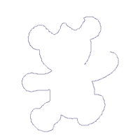 Cute Teddy Bear Girl - Applique - Machine Embroidery Design