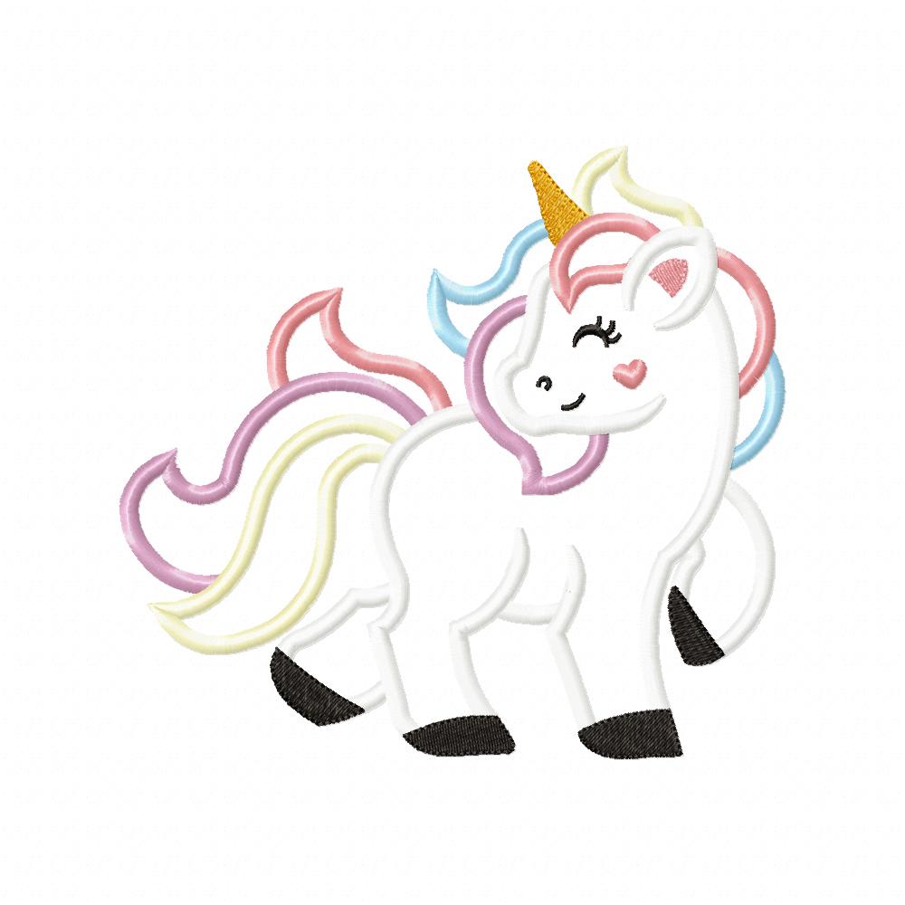 ✨ Magical Dream Unicorn - Applique - Machine Embroidery Design