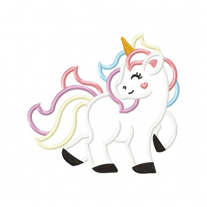 ✨ Magical Dream Unicorn - Applique - Machine Embroidery Design