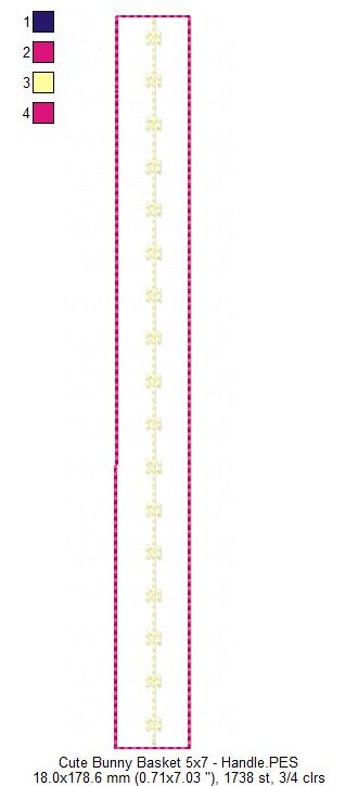 Cute Easter Basket  - ITH Project - Machine Embroidery Design